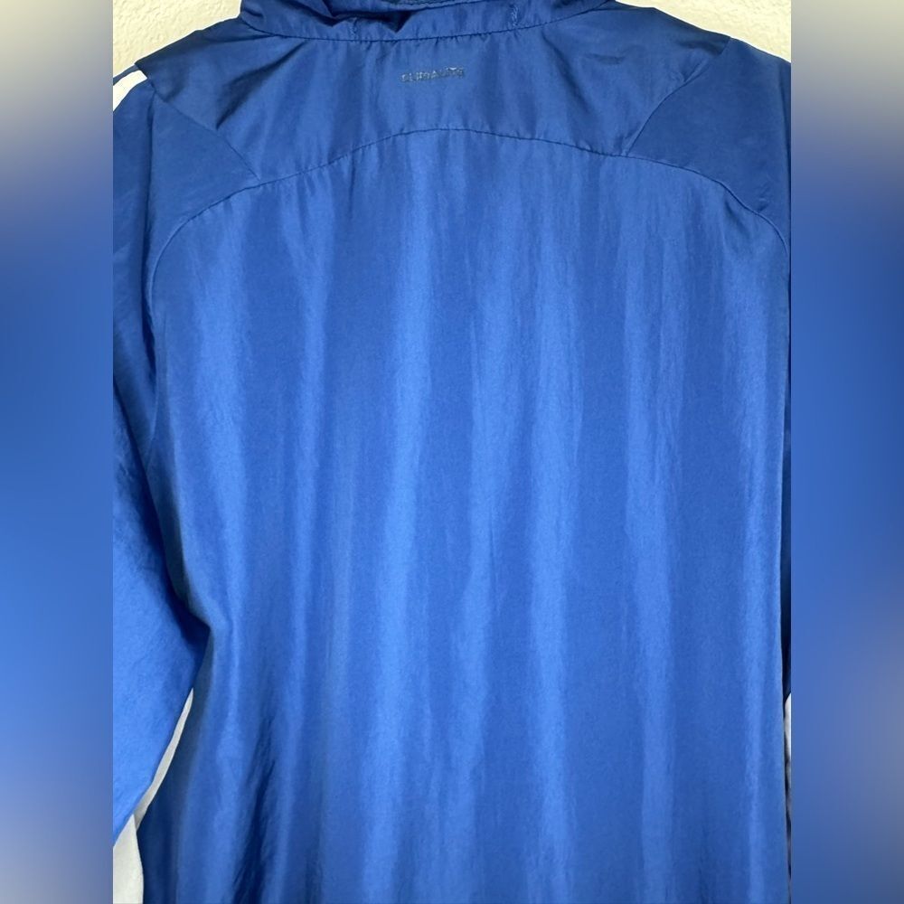 Vintage Adidas Men's Blue Windbreaker Jacket - Picture 3 of 7